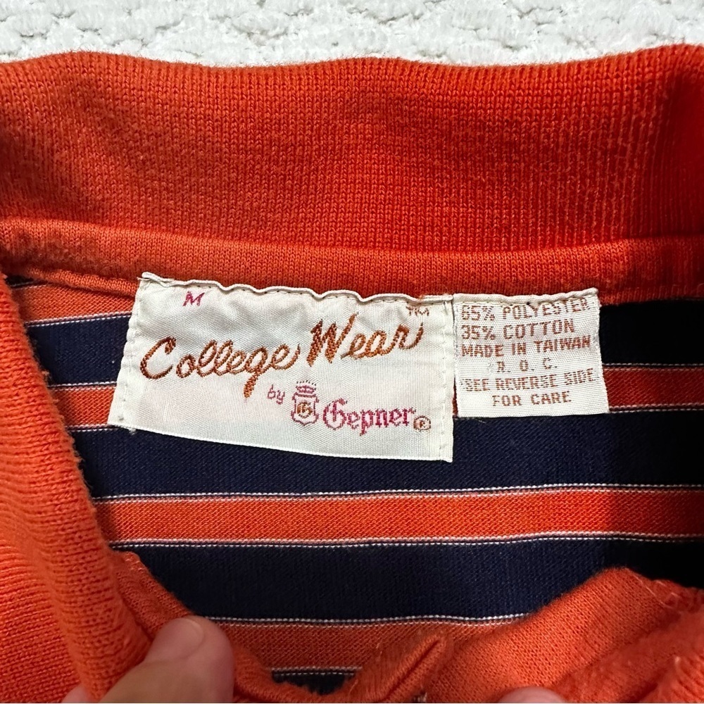 Vintage College Wear Clemson Tiger Polo Short Sleeve Shirt Size Medium - Picture 3 of 7